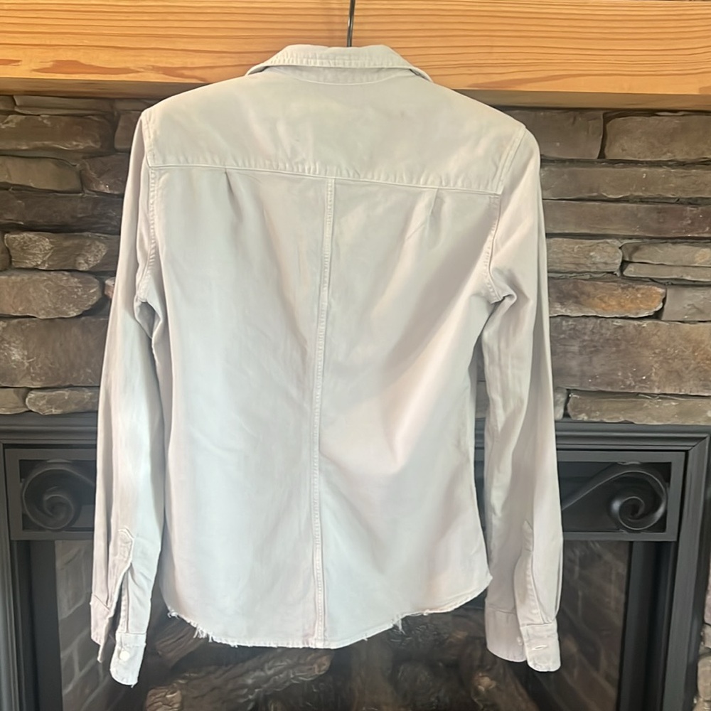 New Frank & Eileen Barry Distressed shirt gray size xs - Picture 4 of 11
